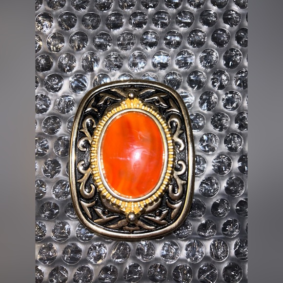 Rare Gemstone Flower Floral Western Cowgirl Cowboy 1980s Vintage belt buckle - Picture 1 of 3